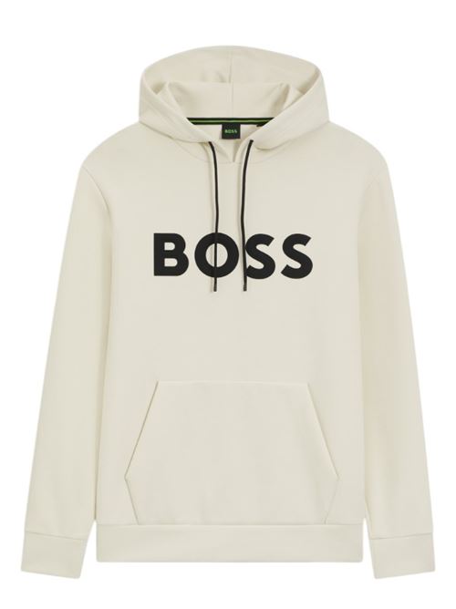 Felpa con cappuccio in misto cotone con logo sagomato BOSS | 50551457 SOODY ZONE.131